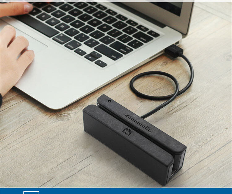 Universal Magnetic Card Reader MSR100 Stripe RS232 USB 3 Track Strip For Swipe Bar Code Reader