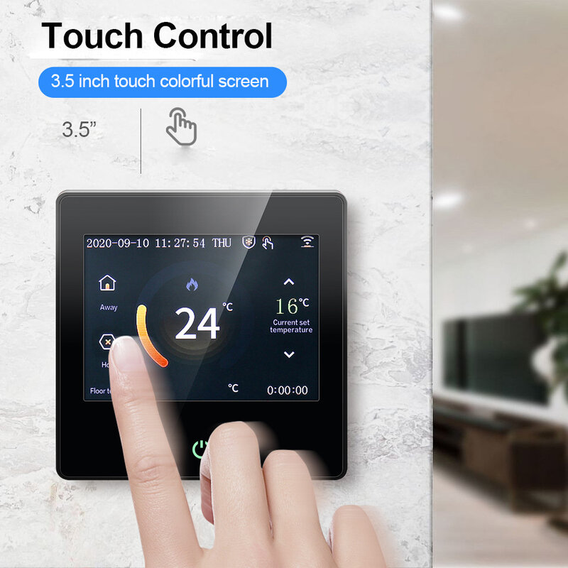 Lonsonho Tuya Smart Touch Termostato LCD WiFi Termostato 220V Smart Home Life regolatore di temperatura funziona Alexa Google Home