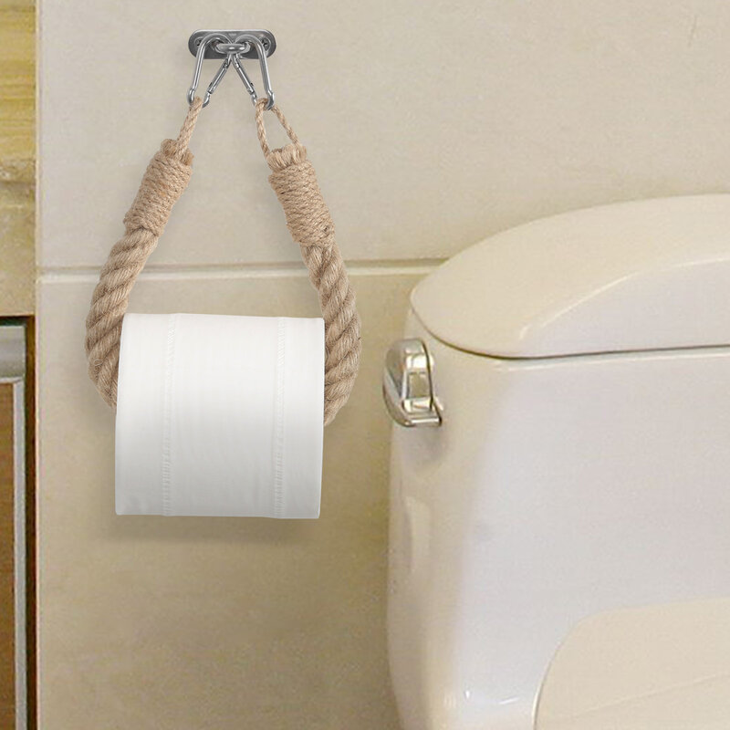 Klasyczna ściana wieszak na ręczniki wiszące liny uchwyt na papier toaletowy kuchnia uchwyt na rolkę papieru Organizer do domu dekoracja łazienki