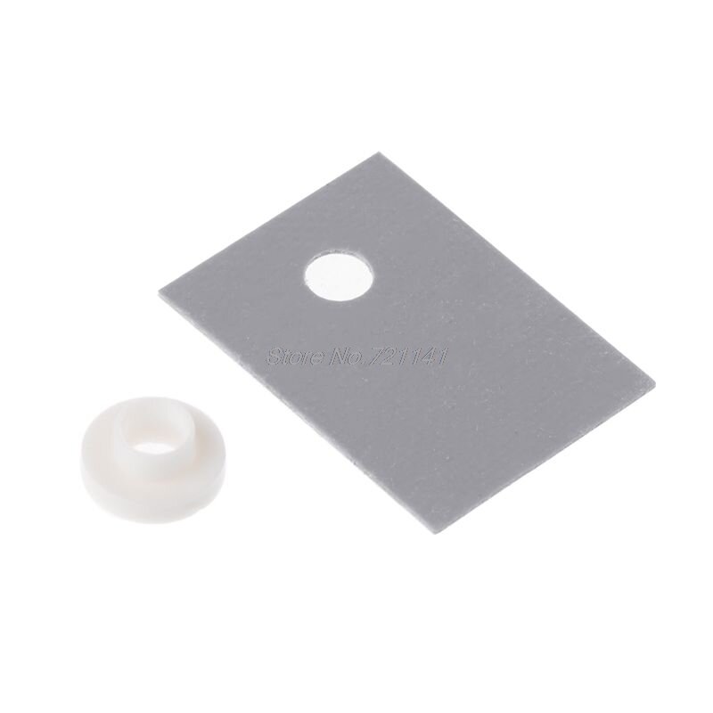 100PCS TO-220 Plastic Insulation Washer Transistor and TO-220 Silicone Pads Insulator Set Dropship