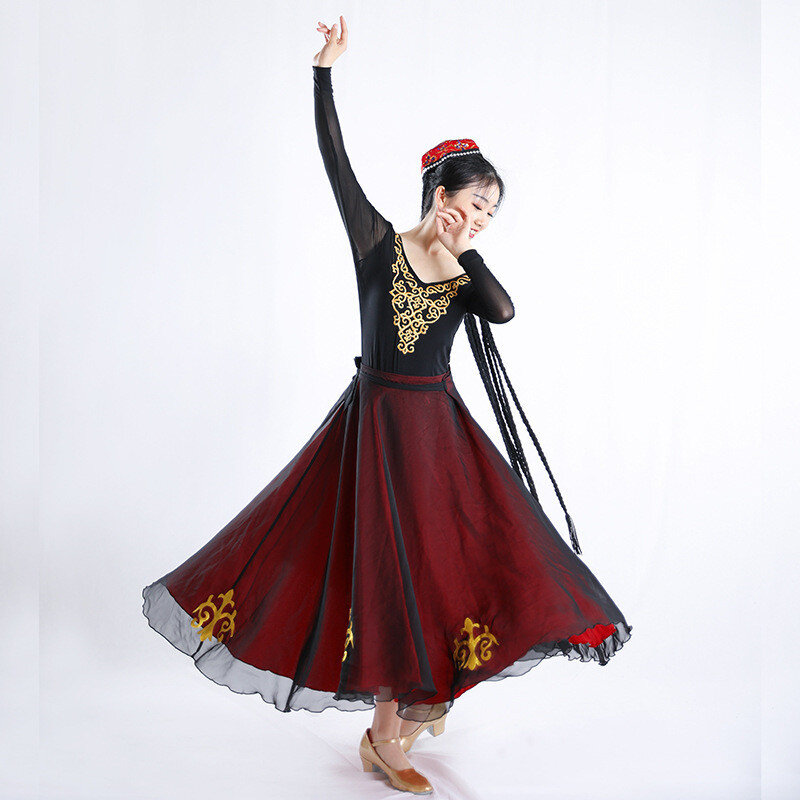 Gaun Spanyol Flamenco 360 Gaun Tari Wanita Pakaian Menari Ballroom Standar Kostum Gypsy Nasional Pakaian Pertunjukan 2021