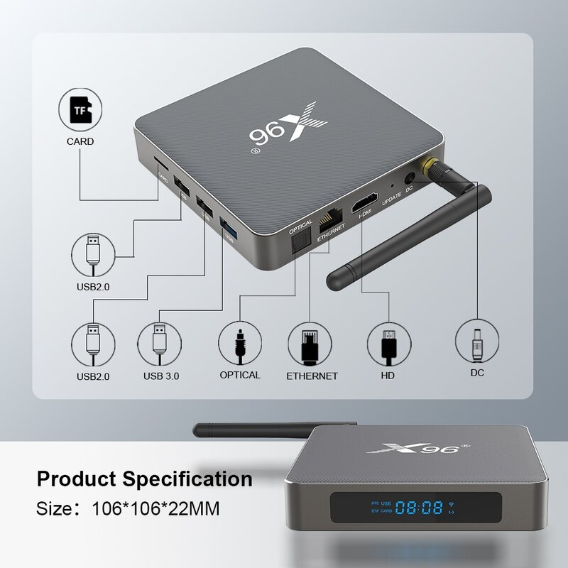 TV BOX X92 S912 X96, Android, 3g/WiFi, 32 g