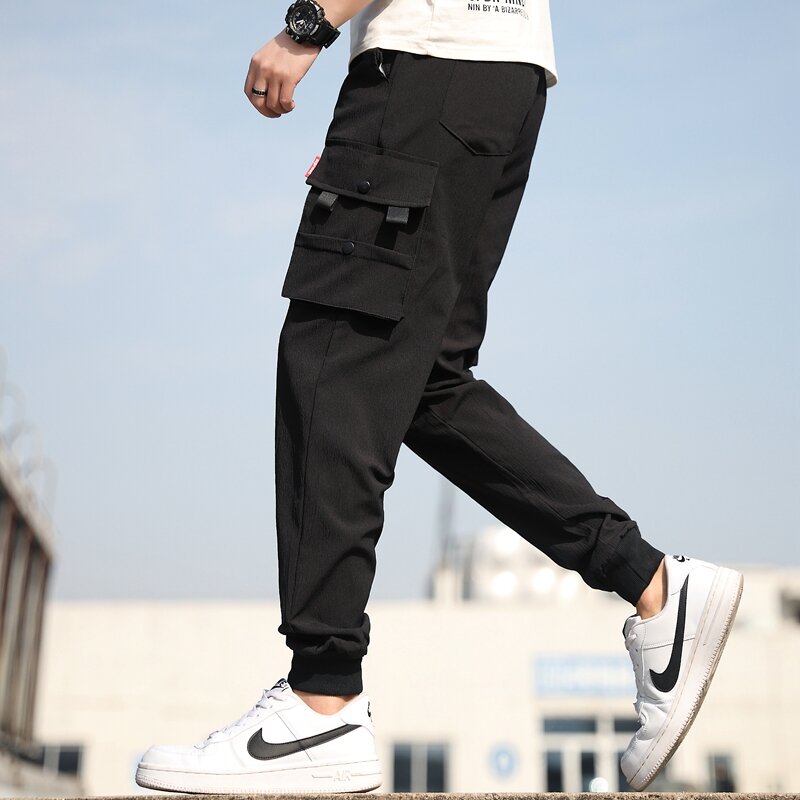 ผู้ชายกางเกง Casual กางเกง Sweatpants กีฬา Streetwear ผู้ชายแฟชั่นกางเกงกางเกงชายกลางแจ้งชาย Harem กางเกง S-4XL 988