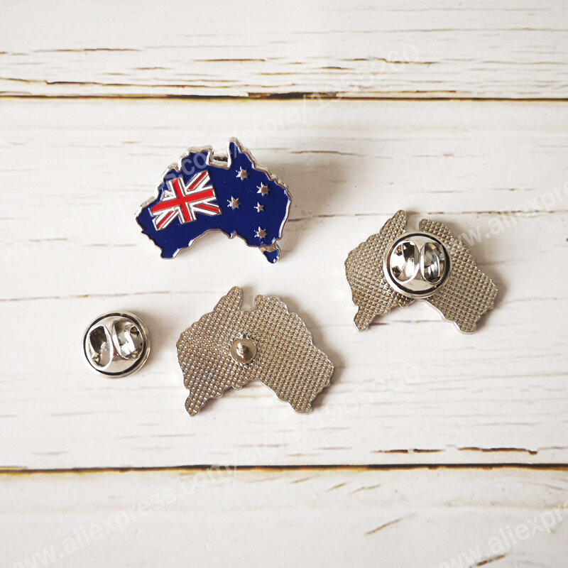 Épingle à revers de drapeau National de l'australie, Badge de peinture en cristal époxy en métal émail, broche Souvenir, personnalité de costume