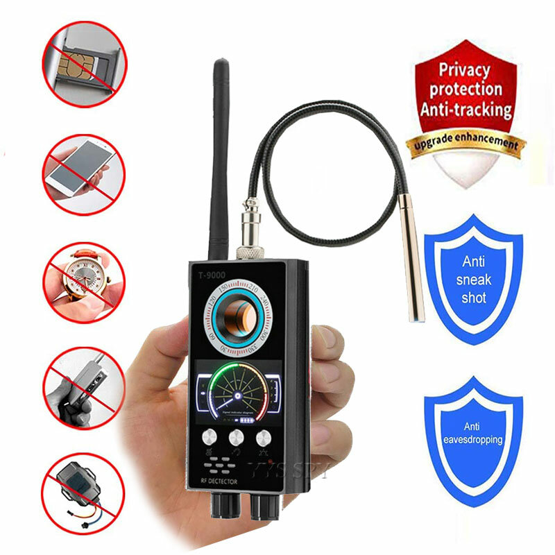 Ir Laser Rf Detector T9000 Anti Spy Cam Verborgen Camera Scanner Wifi Signaal Gps Gsm Radio Telefoon Tracker Finder Prive beveiliging
