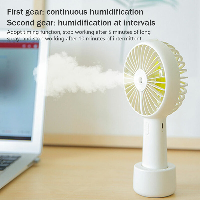 Portable Water Spray Mist Fan Electric Mini Fan Cooling Air Conditioner Humidifier USB Rechargeable Handheld for Outdoor Travel