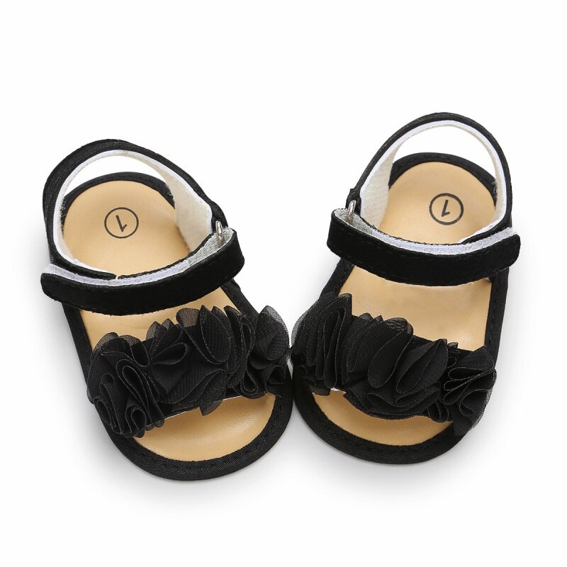 Sandália de verão para bebês recém-nascidos, sapatos da moda com sola macia e antiderrapante para crianças pequenas