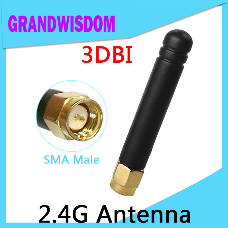 Antena de 3dbi gain para medidor de agua Lorawan, conector macho SMA recto de 433MHz, Antena direccional IOT, 433Mhz