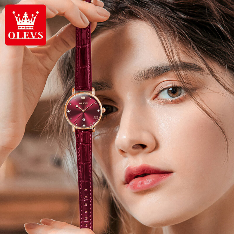OLEVS – Montre-bracelet pour femmes, nouvelle mode, étanche, Quartz, horloge, Date automatique, robe, 2021