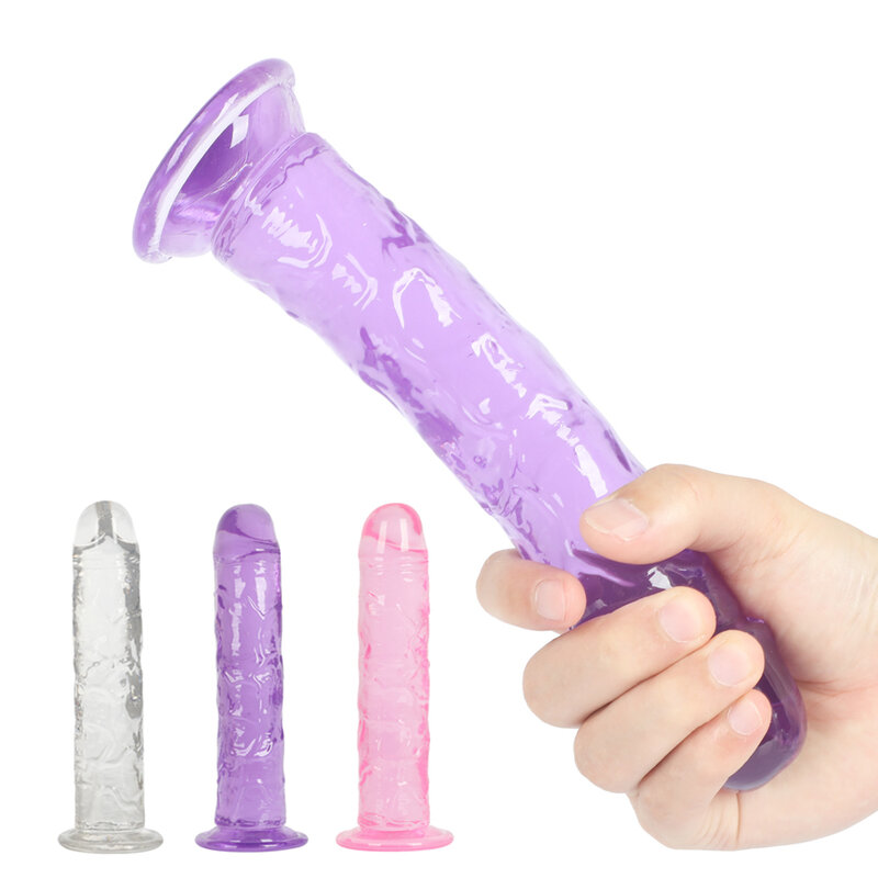 Dildo Realistische Lul Soft Jelly Anale Dildo Riem Op Lesbische Power Zuignap Grote Penis Adult Sex Toy Voor Vrouwen geen Vibrator