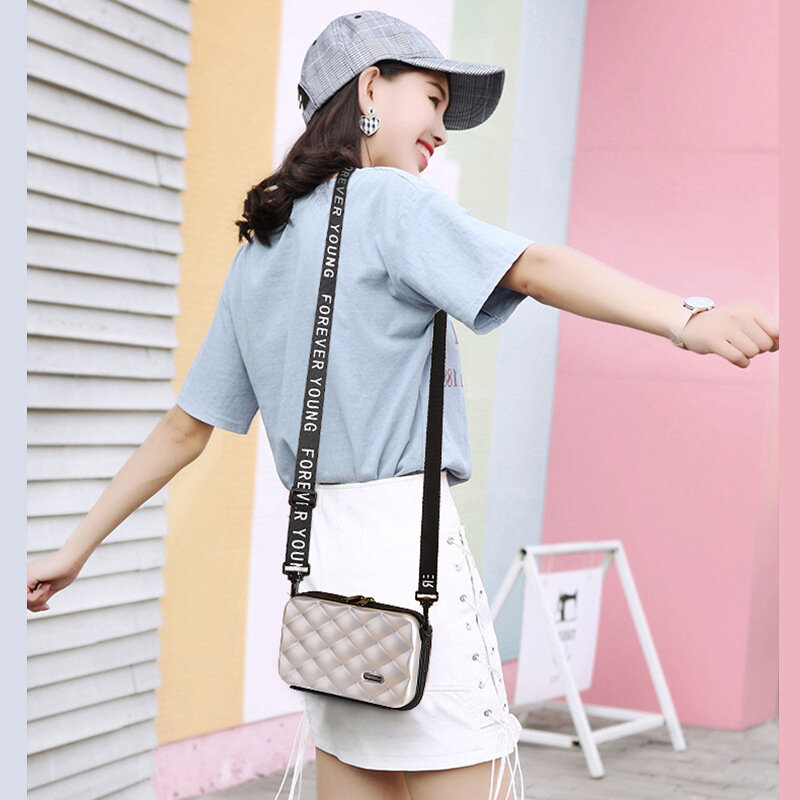 Weibliche Umhängetaschen Fashion Solide Leopard Print Mini Koffer Handtasche Casual Tragbare Kosmetik Tasche Kleine Quadratische Box Tasche