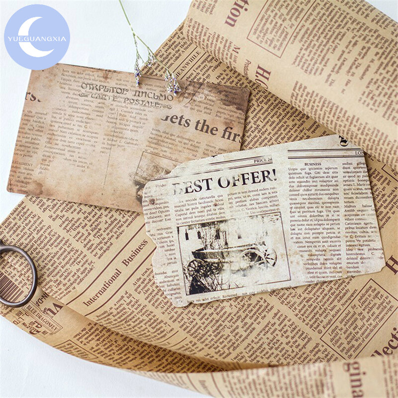 YUEGUANGXIA-Caja Retro de estilo Vintage, recuerdos antiguos de restauración de postales, papelería creativa, escritura, regalo de felicitación, postales, 30 unids/caja