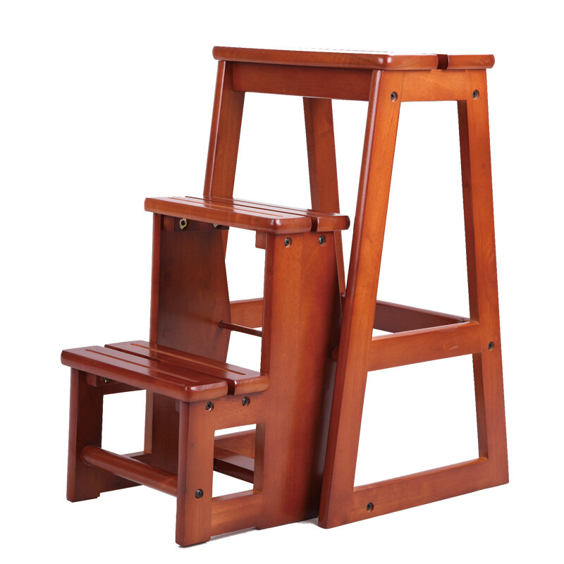 Chaise de bibliothèque multifonctionnelle en trois étapes, moderne, tabouret pliant en bois, meuble de cuisine, pour la maison