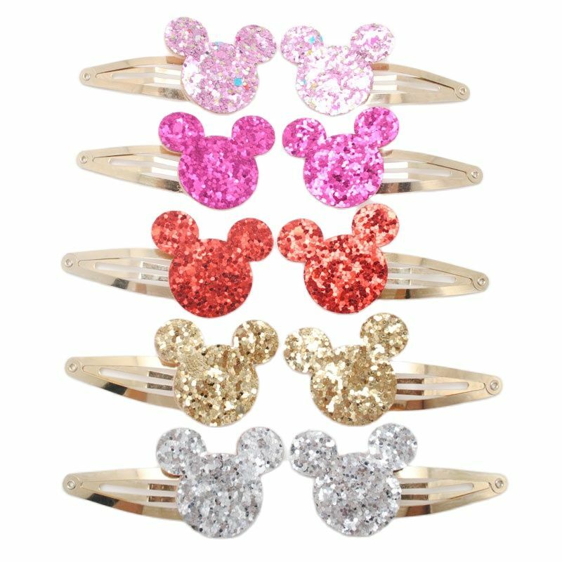10pcs/lot Small Size Girls Hairclips Glitter Heart  Birthday Gift Baby Girls Hair Accessories Kids  Hair Clip For Children