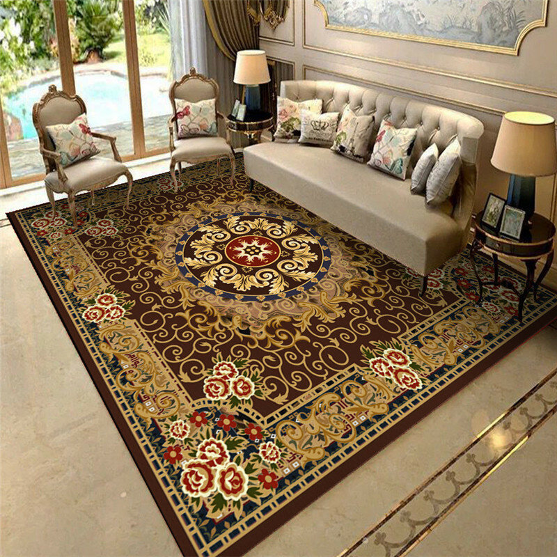 W stylu europejskim antypoślizgowy dywan do salonu pluszowy dywan sypialnia puszyste dywany podłogowe okno nocna Home Decor dywaniki z miękkiego aksamitu Mat