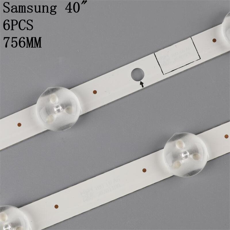 3Pcs 12/13LED 76CM LED Strip สำหรับ Samsung UH40H6203AF 2013SVS40 2013SVS39 LM41-00001V LM41-00001W 28766A 28767A D3GE-400SMA-R2