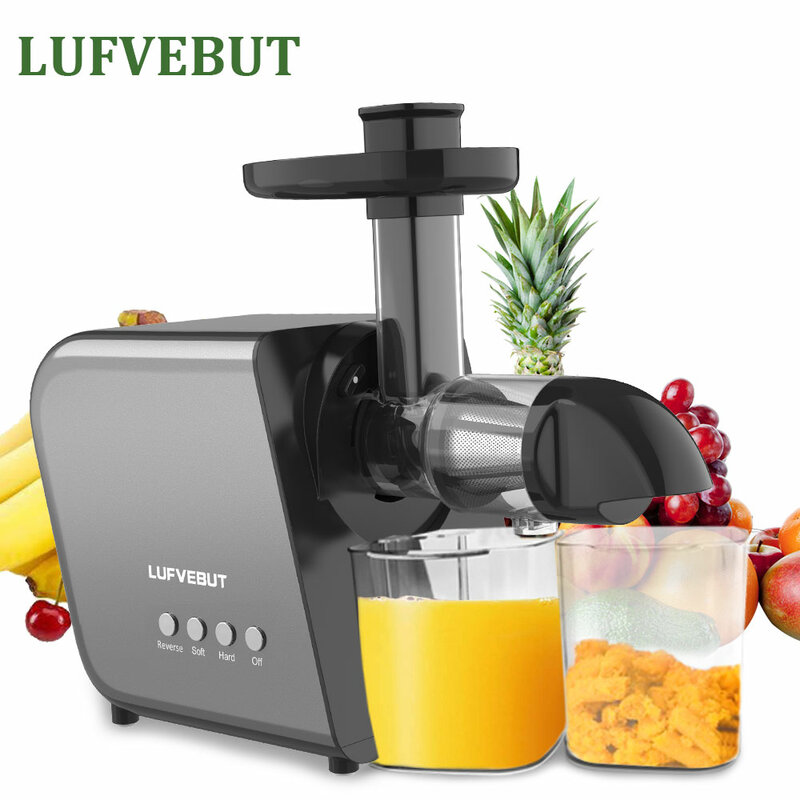 LUFVEBUT 느린 Masticating Juicer 믹서기 야채와 과일 오렌지 추출기 높은 영양 압착기 느린 Juicer 기계