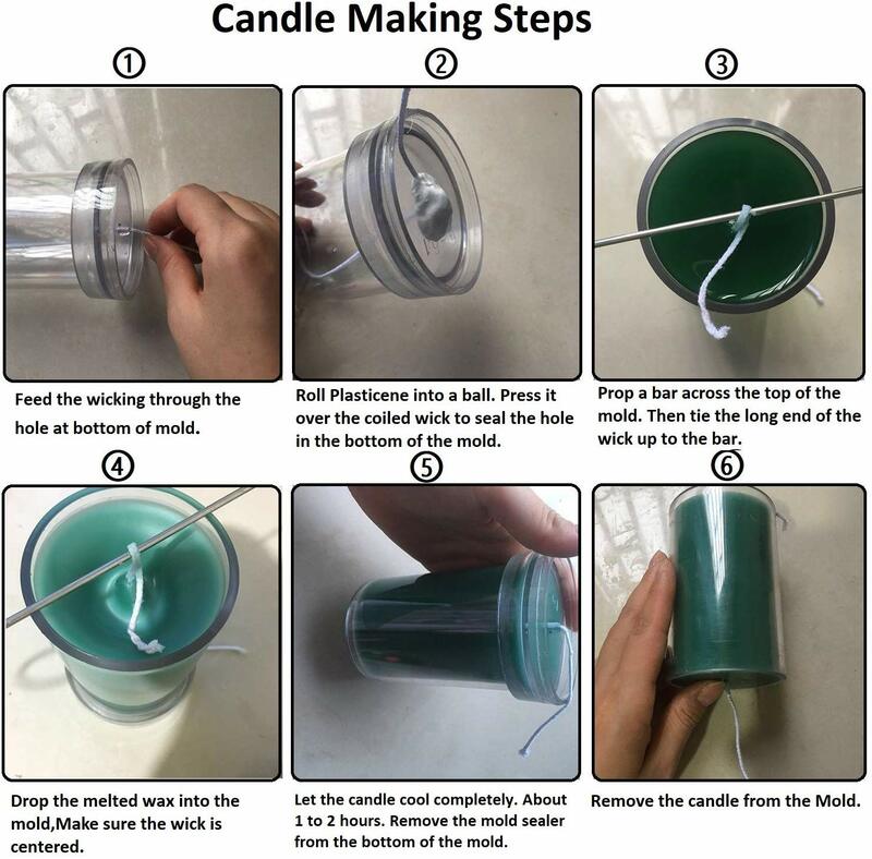 MILIVIXAY 4 unids/set de vela moldes para la fabricación de velas DIY fabricación de velas Molde hecho a mano vela Molde