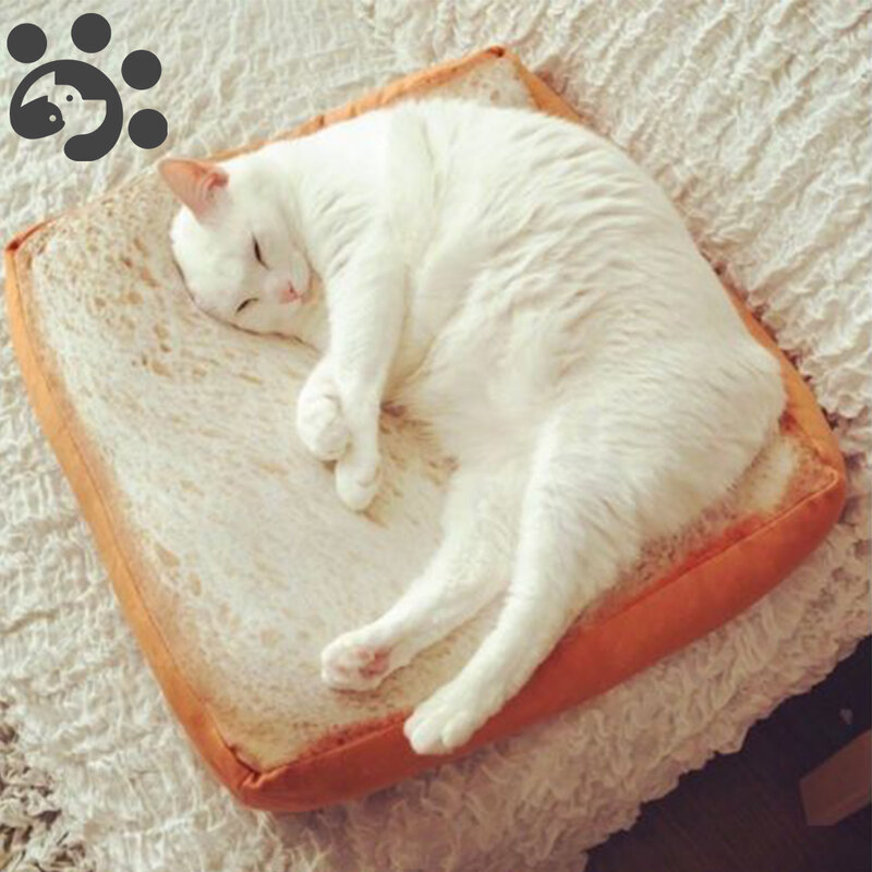 Cama para gato com cesta de torradas para gatos, sofá de algodão, espreguiçadeira para gatos, almofada para gatinhos, produto para animais de estimação