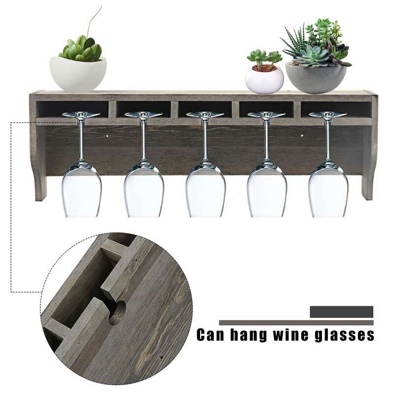 10pcs Cups Wine Rack With Wooden Shelf Cup Rack Home Decorative Design Montessori Cup And Bottle Stand