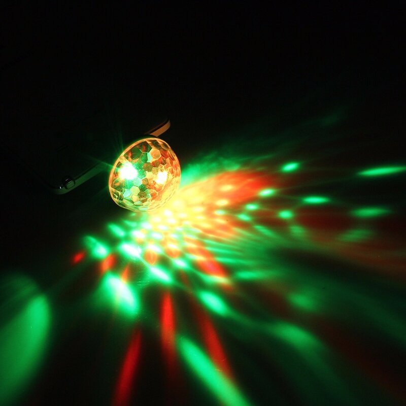 Mini lampe de Projection RGB à LED, téléphone Portable, éclairage d'intérieur, Disco, DJ, fête, Club, effet magique