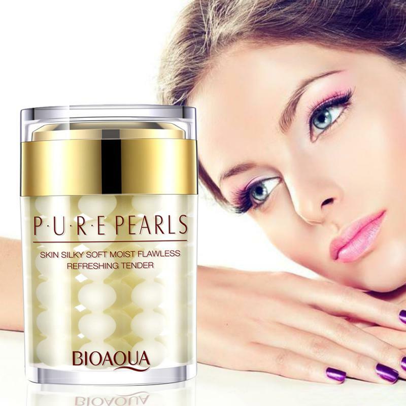 BIOAQUA-crema facial de perlas puras, cuidado de la piel, blanqueamiento eficiente, hidratante, productos de belleza para el cuidado de la piel