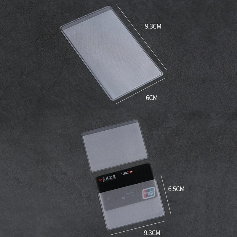 Funda de tarjeta de Pvc transparente impermeable, tarjetero de plástico de silicona, soporte para tarjetas de crédito, identificación bancaria, funda para tarjetas de autobús