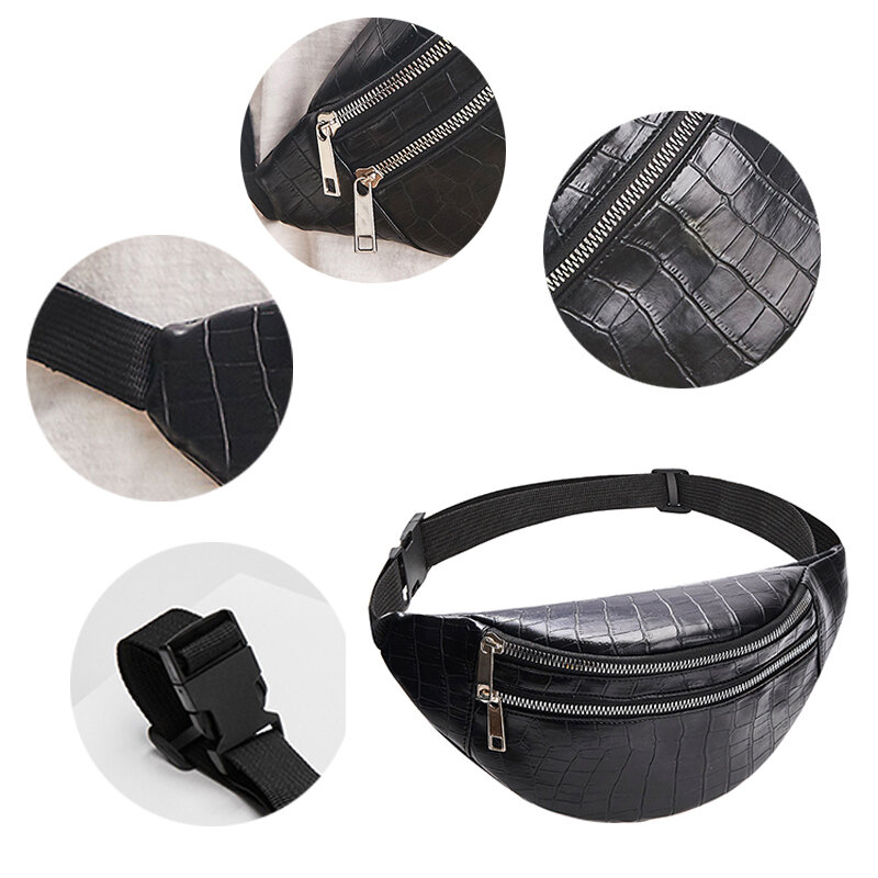 belt bag waist packs for women designer brand Luxury bag High Quality crocodile women PU leather bag Fanny Pack message bag