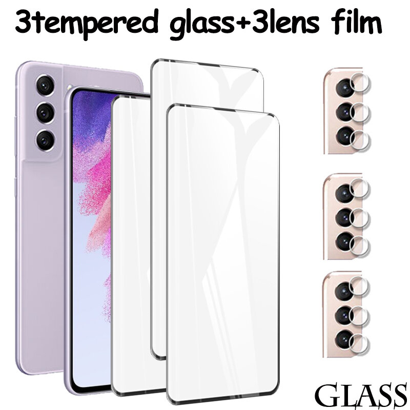 glass for samusng galaxia s21fe tempered glass galaxy s21 fe lens s20 s 21fe samsung s21fe s21 fe screen protector
