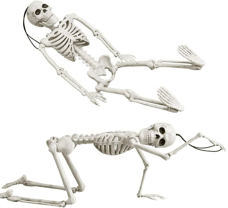 Halloween Skelett Dekorationen Volle Körper 2/5 Pack 16 "Leben Größe Posable Gelenke Skelette Halloween Prop Decor für Haunted Haus