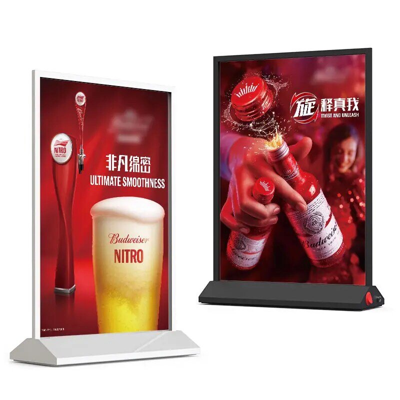Billboard display card Rechargeable desktop menu Decca A3A4 double-sided LED luminous poster stand Bar light box