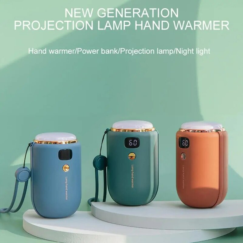 Hand Warmer Charging Treasure Explosion-Proof Multi-Purpose Creative Cute Mini Projection Night Light Power Supply
