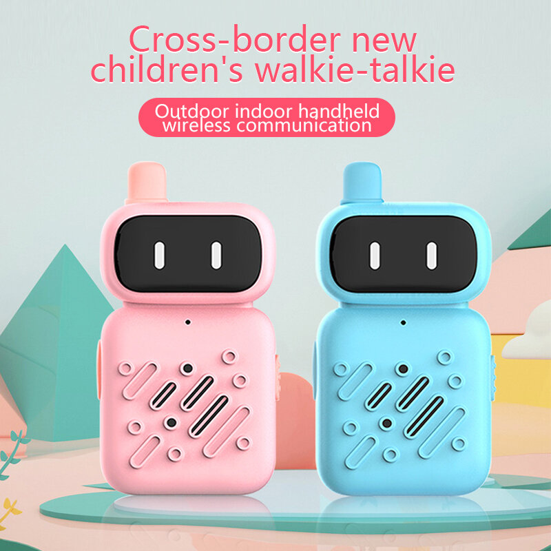 2 pces novo walkie-talkie das crianças ao ar livre interior handheld comunicação sem fio 1 km pai-filho brinquedo interativo educacional