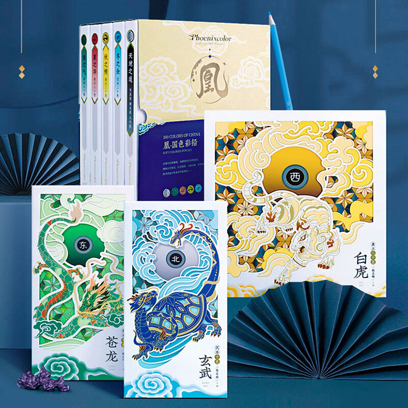 Профессиональные 100 цветов китайские Классические эскизы Texturel цветные карандаши для рисования набор мягких цветных карандашей подарочная ...