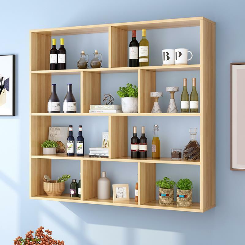 Wall-Mounted Dining Room Home Wine Rack Bar Furniture Shelves Hanging Wine Rack Creative Multi-Layer Rack Modern Wine Cabinet