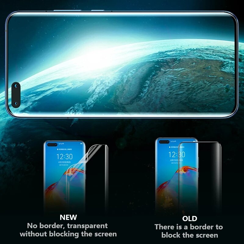 Protecteur d'écran, Film Hydrogel à couverture complète, pas du verre, pour Huawei P20 P30 P40 Pro Lite Mate Honor 30 20 10i 9 Nove 5T P Smart Z écran protecteurs mobile téléphone accessoires