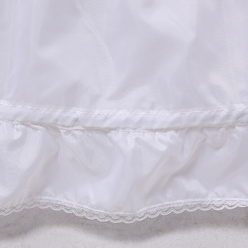 Em estoque branco nupcial crinoline saia acessório deslizamento 1 camada 6 hoop petticoat underskirt vestido de baile roupa interior 12003