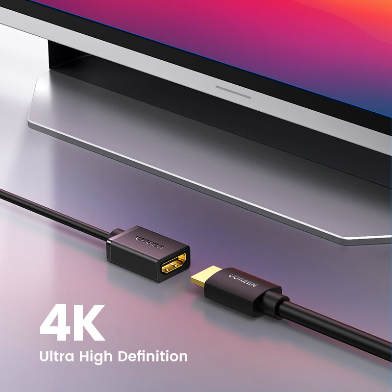 Ugreen-adaptador Micro HDMI HD4K Micro HDMI macho a HDMI hembra, convertidor de conector de Cable para Raspberry Pi 4 GoPro HDMI Micro
