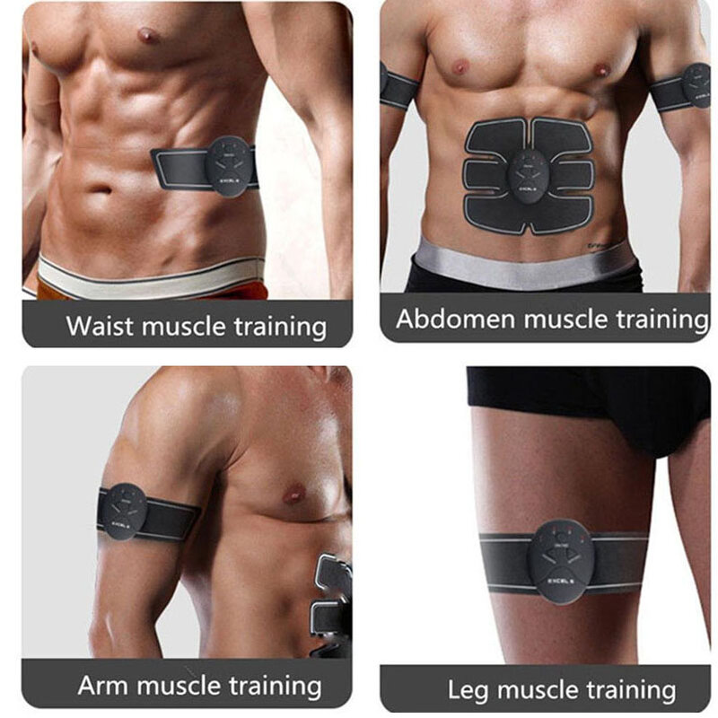 محفز العضلات الكهربائية ABS محفز العضلات الكهربائية تحفيز حزام للبطن EMS مدرب تدليك مكافحة مُدلك سلوليت