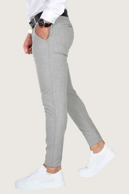 Roupas masculinas macacão calças calças de linho fino para escritório e trabalho flexível confortável apertado-encaixe elegante inteligente casual