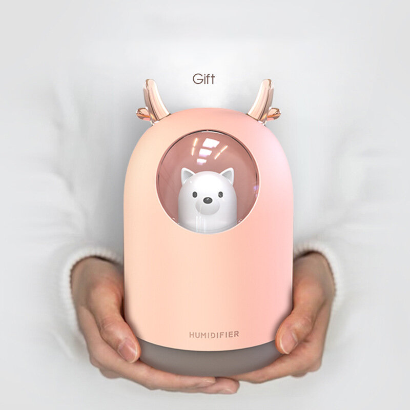 Ночсветильник с увлажнителем для животных, перезаряжаемый Ароматический диффузор для детской, спальни, креативный подарок с романтичной лампой и USB