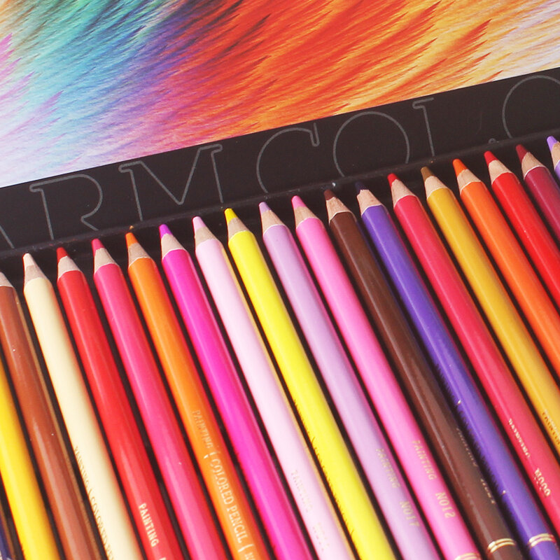 プロの油色鉛筆,スケッチ用の120色の鉛筆のセット,アーティスト,描画,学用品用のロンボックス
