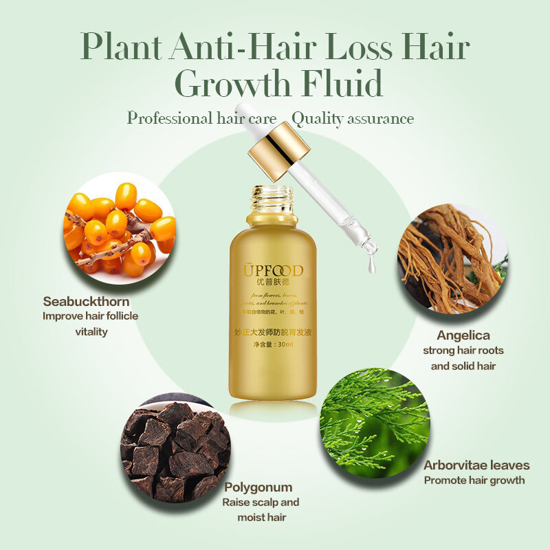 Olio per la crescita dei capelli estratto di piante naturali siero Anti perdita di capelli essenza trattamenti del cuoio capelluto ricreo efficace prodotto per la cura dei capelli per le donne