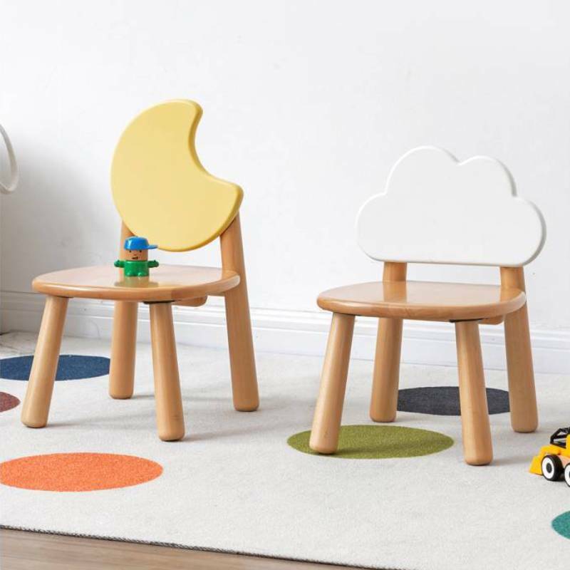 Детская Мебель Massief Houten Kinderen Stoel Milieubescherming Student Schrijven Europese Beuken Rugleuning Eenvoudige Studie Kruk