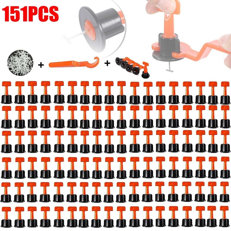 151Pcs ระดับ Wedges Tile Spacers สำหรับพื้นกระเบื้อง Spacer Carrelage ระบบปรับระดับกระเบื้อง Leveler Locator Spacers Plier