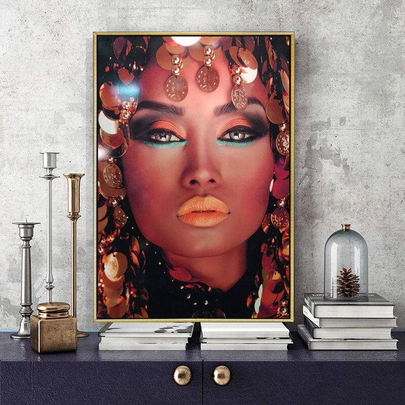 Modern fashion model printing canvas painting figure sexy face poster office living room corridor home decoration mural