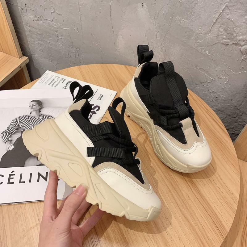 Zapatillas de deporte con plataforma para mujer, zapatos informales de suela gruesa a la moda, zapatillas gruesas de diseñador, calzado deportivo para baloncesto, 2021