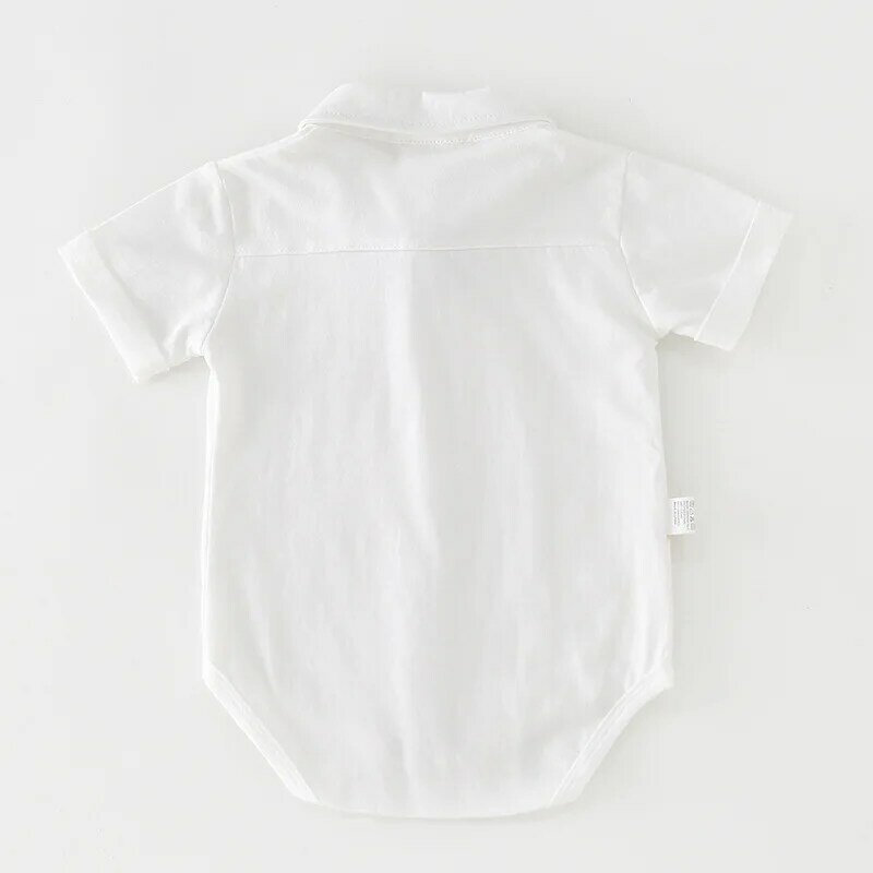 Yg marca roupas das crianças triângulo saco peido roupas de manga curta bebê uma peça verão rastejando lapela recém-nascido ha branco clothe