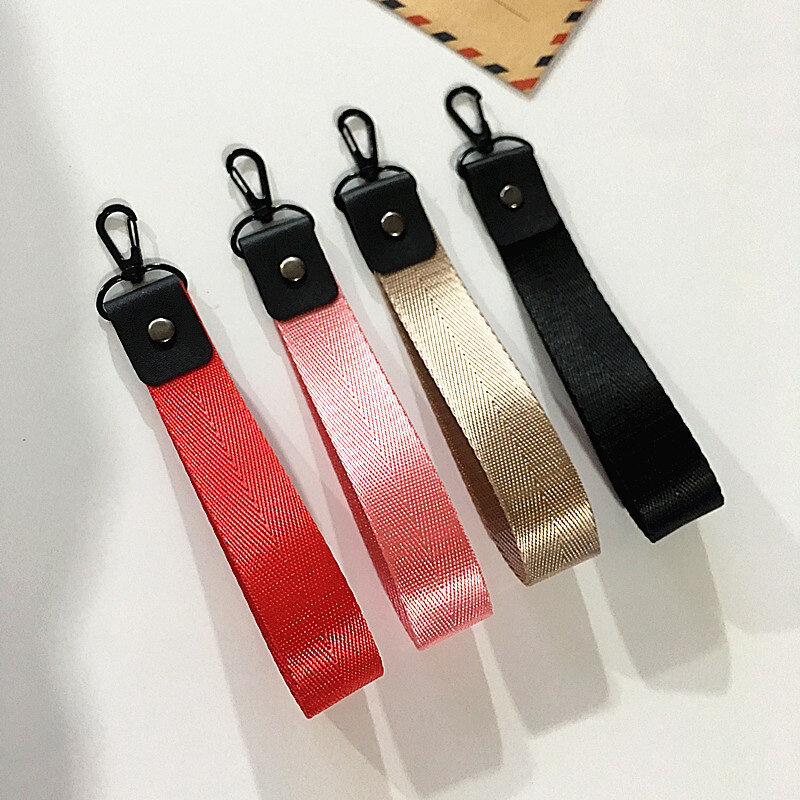 10 Colors Ribbon Keychain Women Phone Case Wallet key Chain Lanyard Neck Clef For Bag Charms Keyring