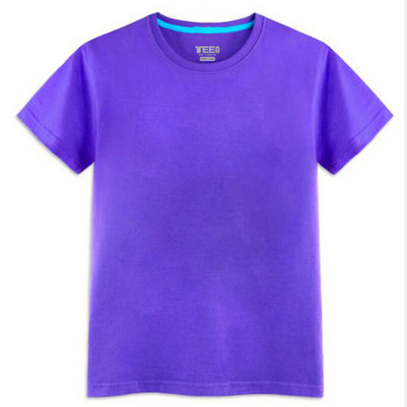 Letnie nowe męskie t-shirty jednolity kolor slim trend dorywczo moda z krótkim rękawem FF5014029